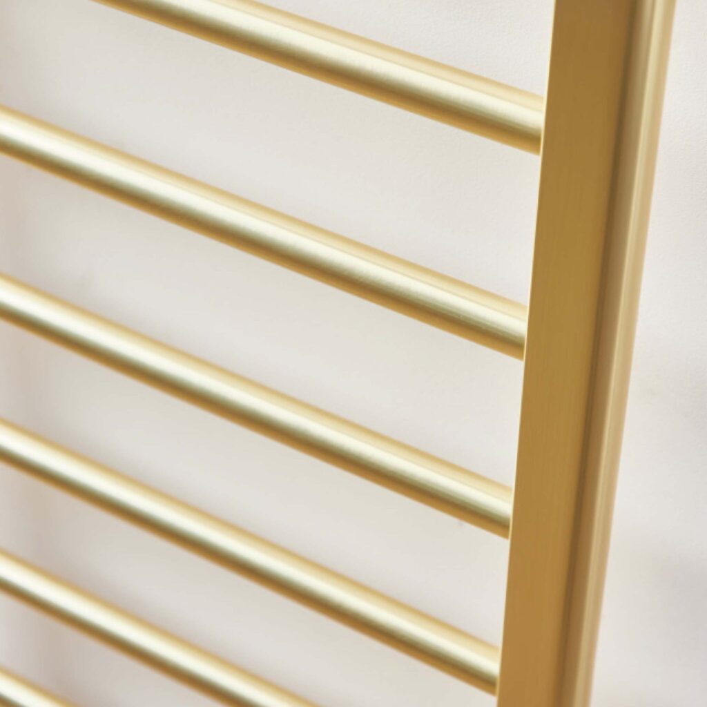 Orbit Vibe Ladder Towel Rail - Brushed Brass - 3 Sizes - Image 2