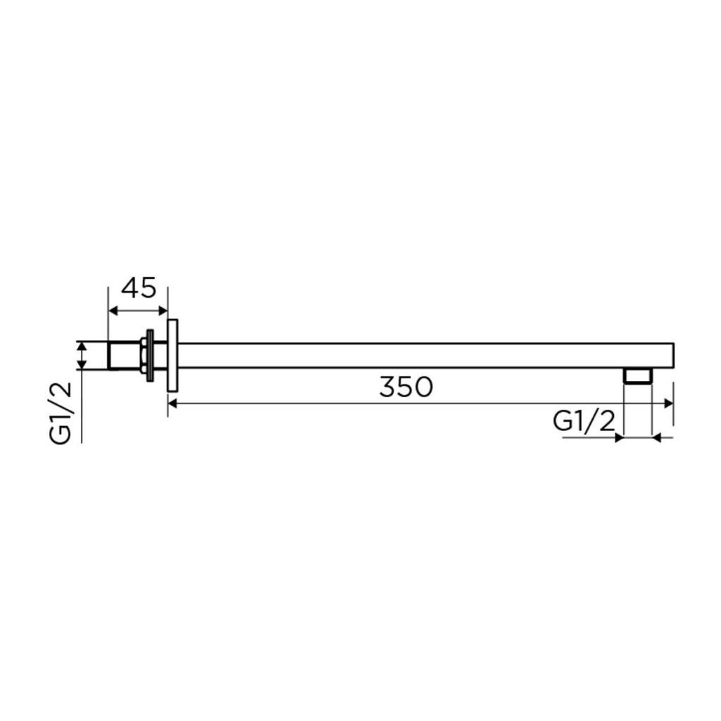 Niagara Observa Square Wall Mounted Arm - Brushed Brass - Image 2