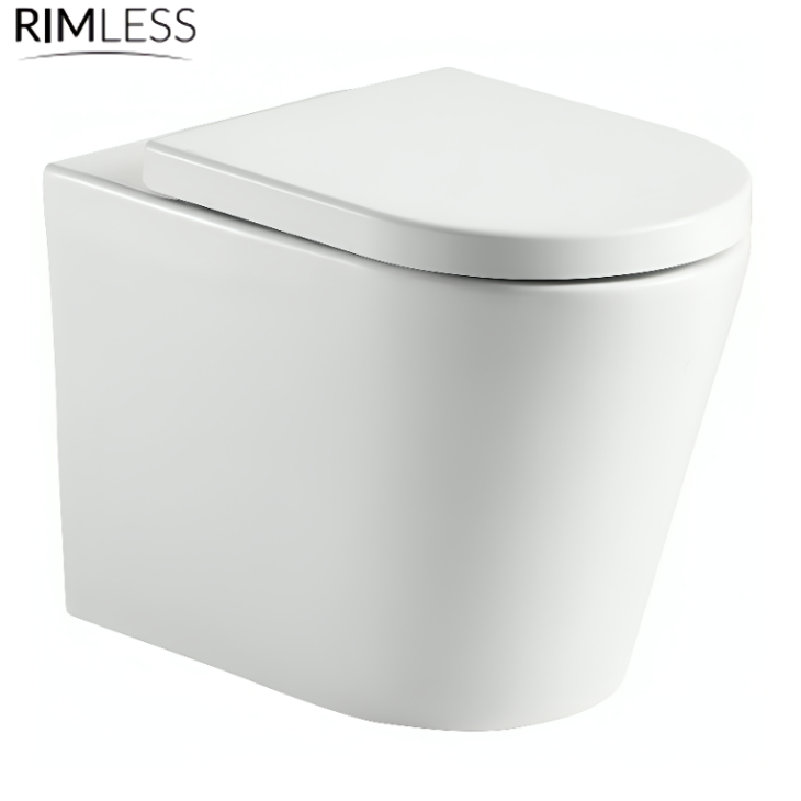 Ferrara Wall Hung Rimless BTW D Shape Pan & Seat
