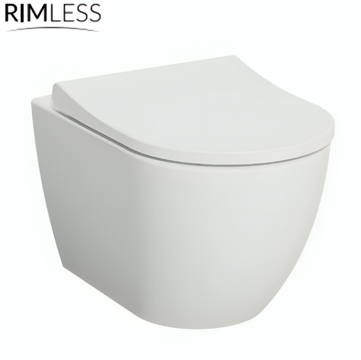 Kartell K-Vit Eklipse Round Wall Hung Pan & Soft Close Seat