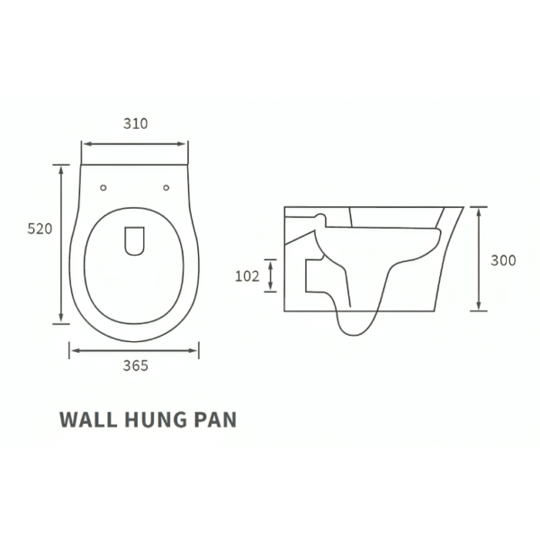 Sadie Rimless Wall Hung WC & Soft Close Seat - Image 4