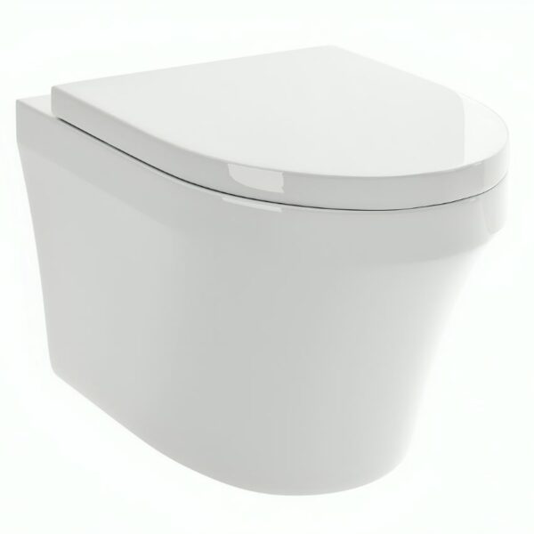 Hudson Reed Luna Wall Hung Toilet Pan and Soft Close Toilet Seat