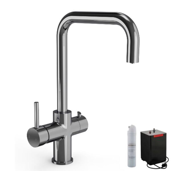 Ellsi 4 In 1 Instant Hot Water Kitchen Sink Tap with Boiler and Filter - Chrome