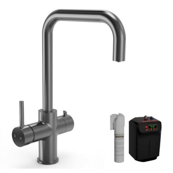 Ellsi 3 in 1 Boiling Hot Water Kitchen Sink Mixer Tap Gunmetal