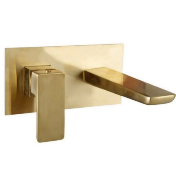Muro Wall Mounted Bath Mixer - Brushed Brass