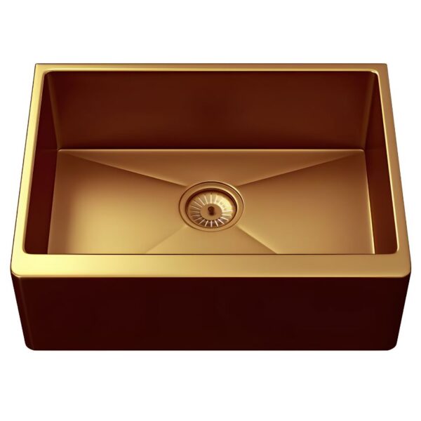 Ellsi Elite Belfast Style S/S Sink 600×450 & Wastes Brushed Copper Kitchen Sink
