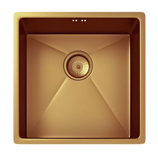 Ellsi Elite Brushed Copper Undermounted Or Inset Kitchen Sink 440mm & Waste