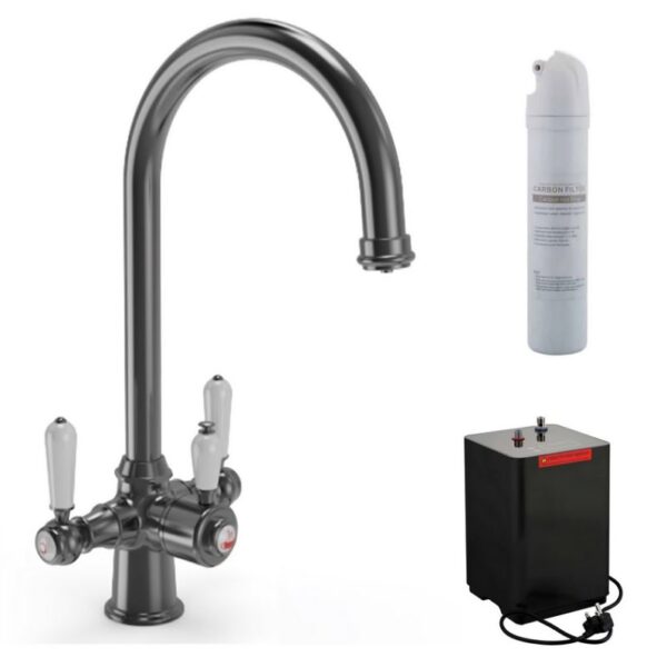 Ellsi Traditional 3-in-1 Cruciform Boiling Water Tap with Ceramic Handles