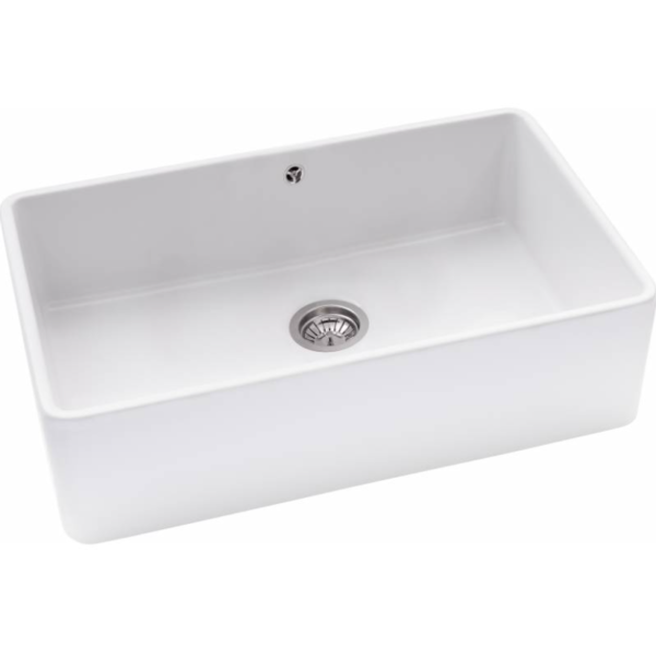 Abode Provincial Large 1.0 Bowl Undermount Kitchen Sink - White - Image 3