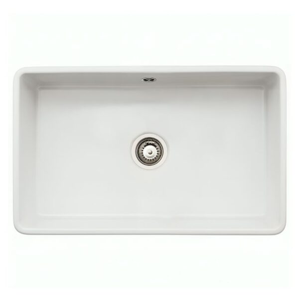 Abode Provincial Large 1.0 Bowl Undermount Kitchen Sink - White