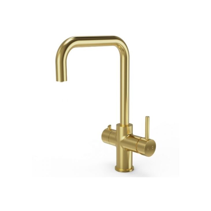 Ellsi 4 in 1 Hot Water Kitchen Sink Mixer Tap Brushed Brass - Image 3