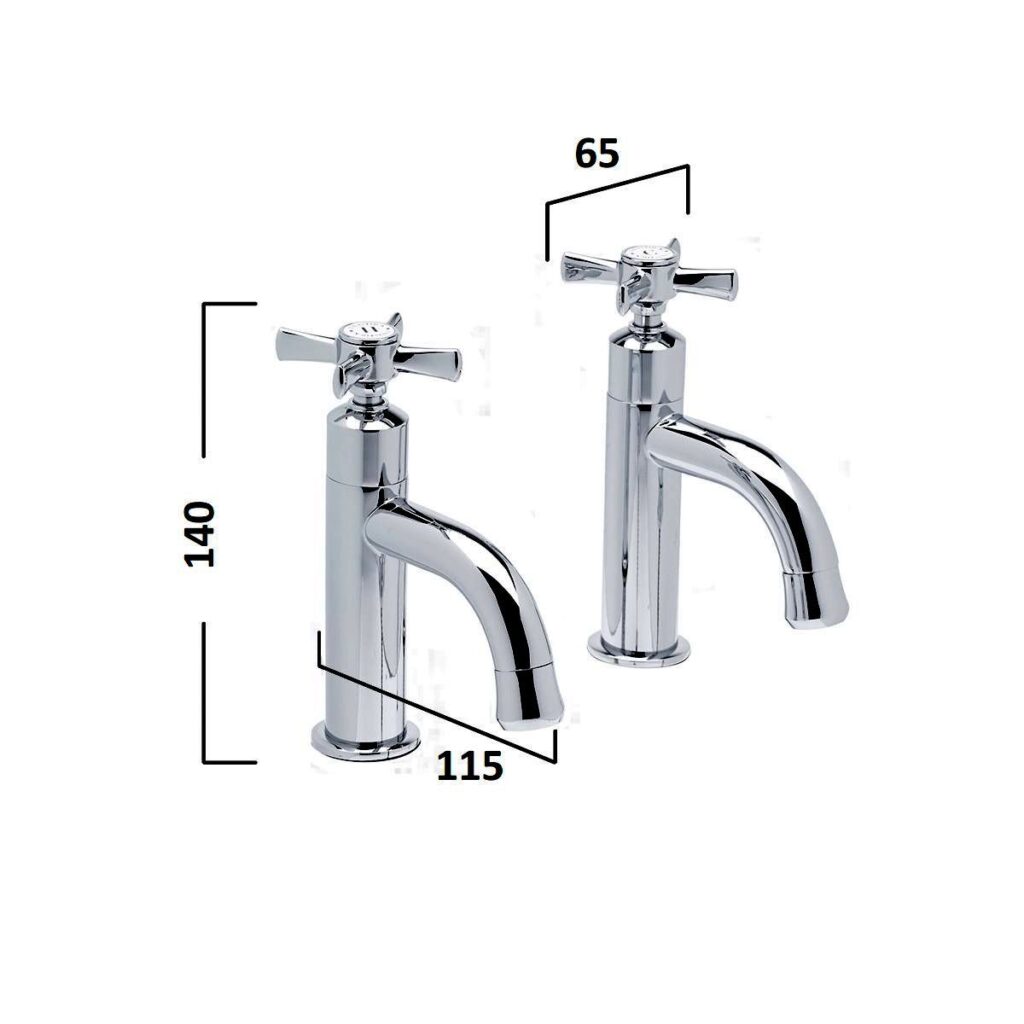 Tavistock Cheltenham Basin Taps TCM70 - Chrome - Image 2
