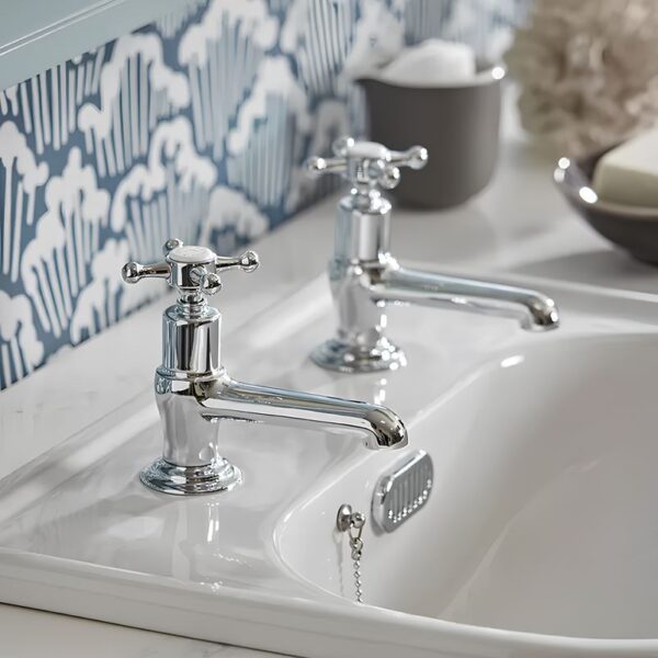 Tavistock Ashmore Basin Pillar Taps - Chrome - Image 2