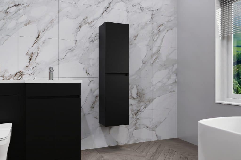 Matt Black Combination Unit - L Shape With Tall Unit Option - Image 3