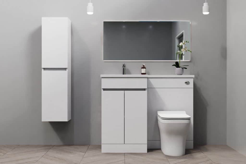 White Combination Furniture - L Shape With Tall Unit Option
