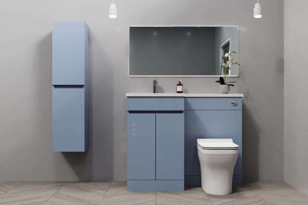Demin Blue Combination Furniture - L Shape With Tall Unit Option - Image 4