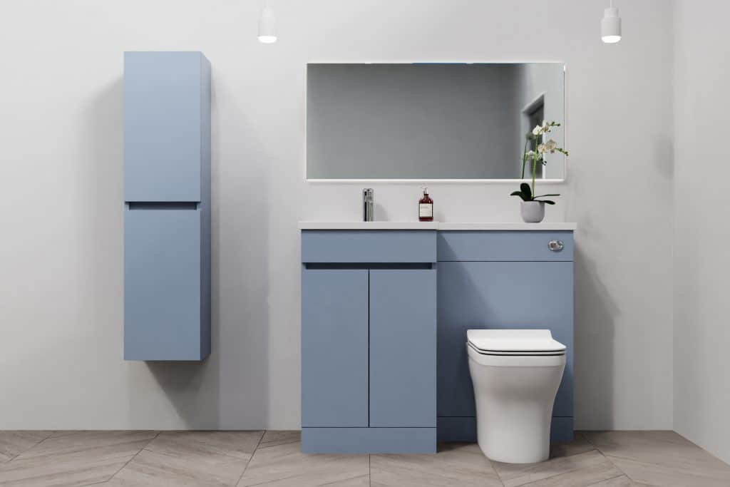 Demin Blue Combination Furniture - L Shape With Tall Unit Option - Image 5