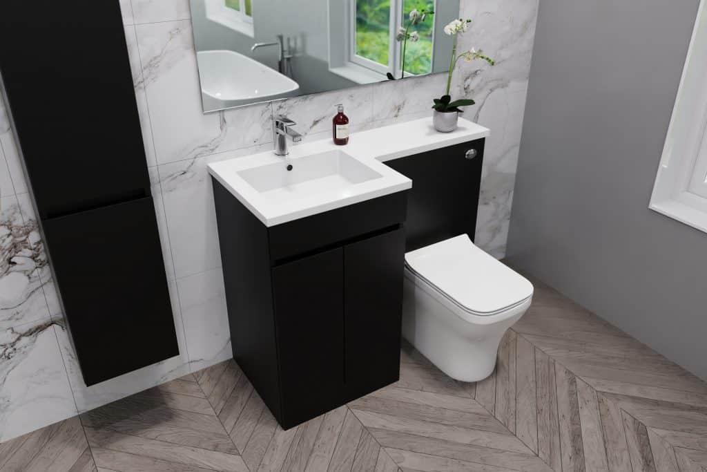 Matt Black Combination Unit - L Shape With Tall Unit Option - Image 4