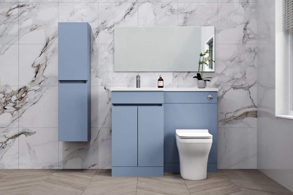Demin Blue Combination Furniture - L Shape With Tall Unit Option