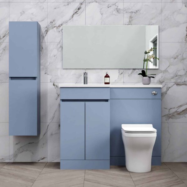 Demin Blue Combination Furniture - L Shape With Tall Unit Option
