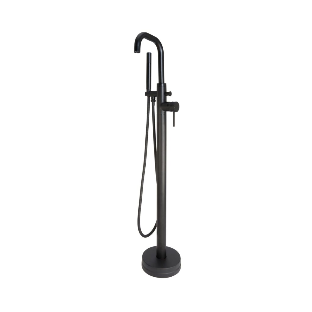 Core Freestanding Bath Shower Mixer & Screw Head - Matt Black - Image 5