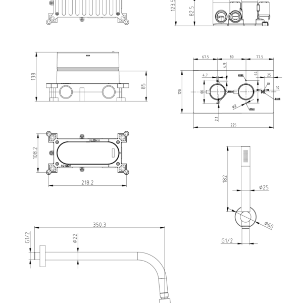 Core Chrome Round Concealed Shower Kit - Image 2