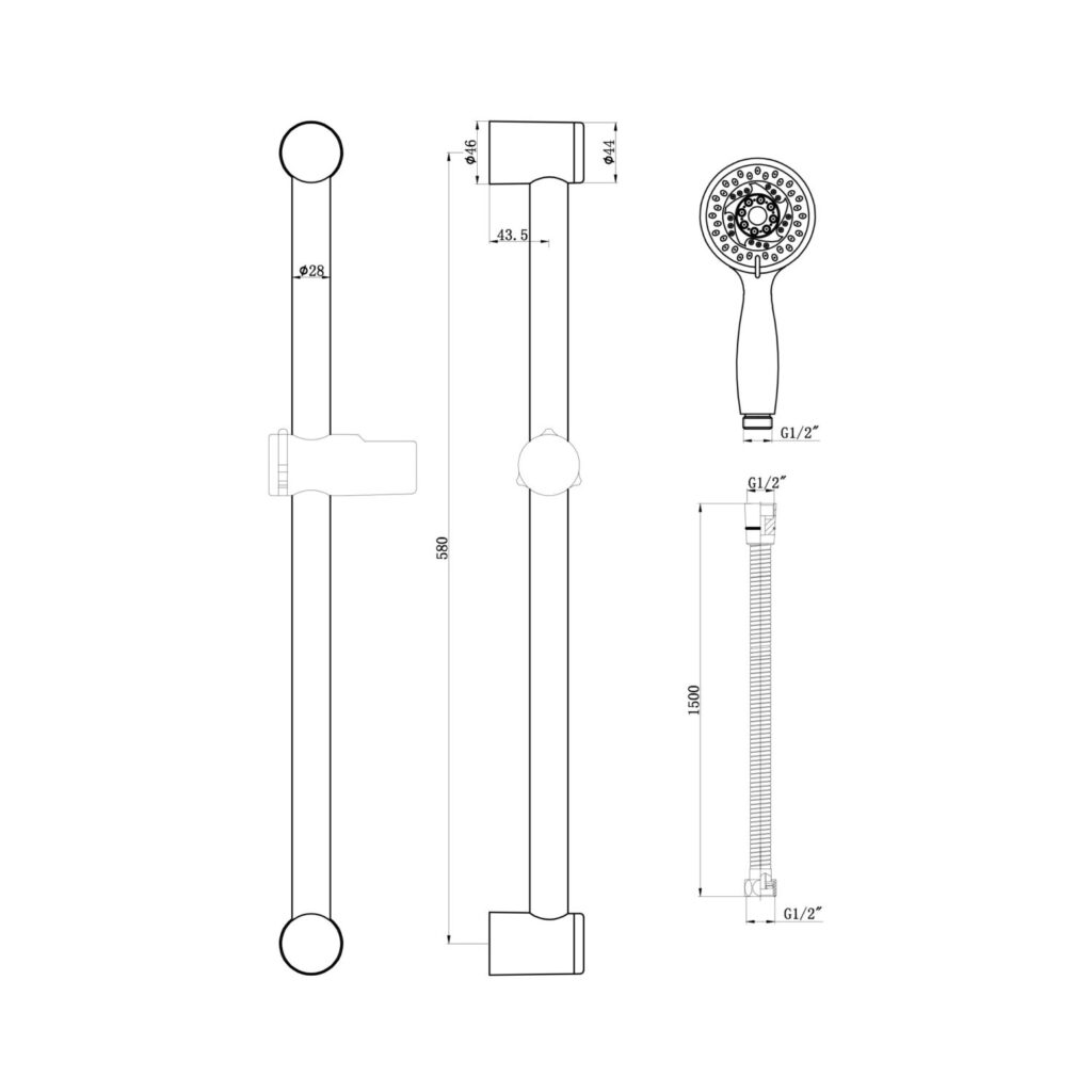 Tidy Round Chrome Exposed Thermostatic Shower Kit - Image 4