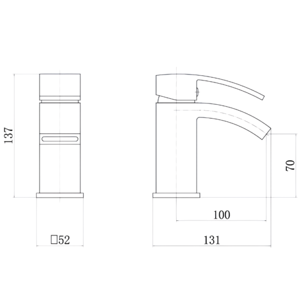 Descent Mini Mono Basin Mixer - Matt Black - Image 3