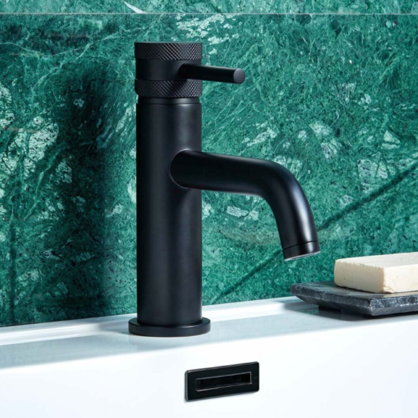 Sognare Core Mono Basin Mixer Tap & Screw Head - Matt Black - Image 2