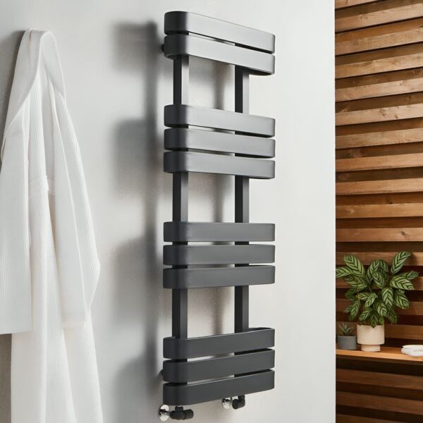 K-Rad Tampa Anthracite Designer Towel Rail 1200mm x 500mm