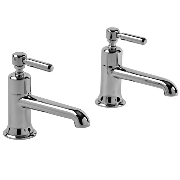 Tavistock Marston Pair Of Deck Mounted Basin Taps - Chrome