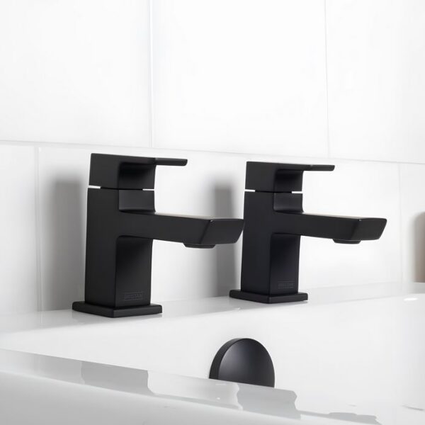 Bristan Cobalt Pair Of Bath Taps - Matt Black - Image 2