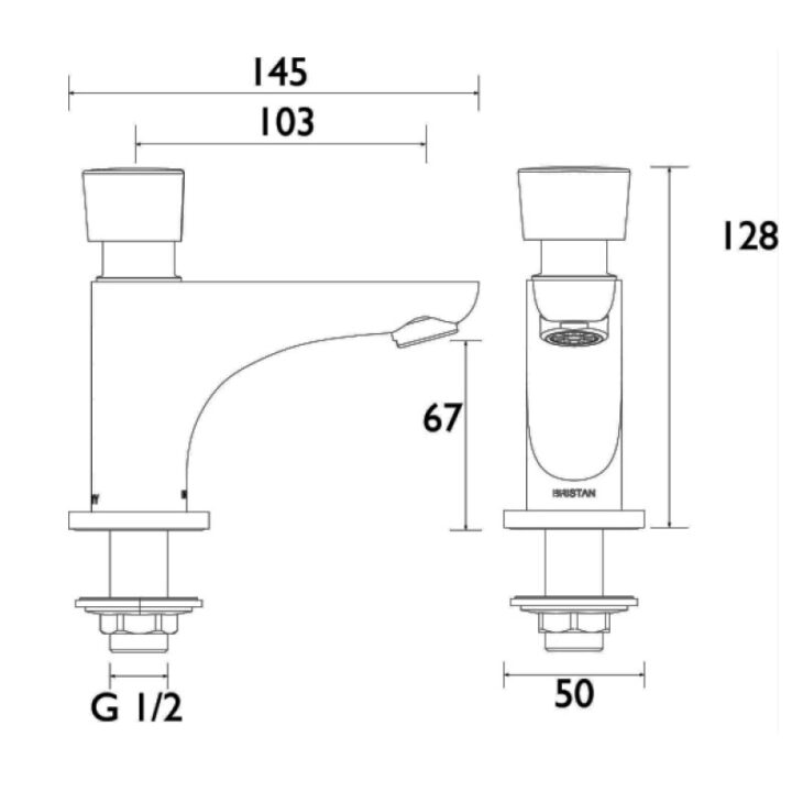 Bristan Z2 Basin Tap (Single) | Z2 DUS 1/2 C - Chrome - Image 3