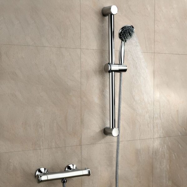 Tidy Round Chrome Exposed Thermostatic Shower Kit - Image 2
