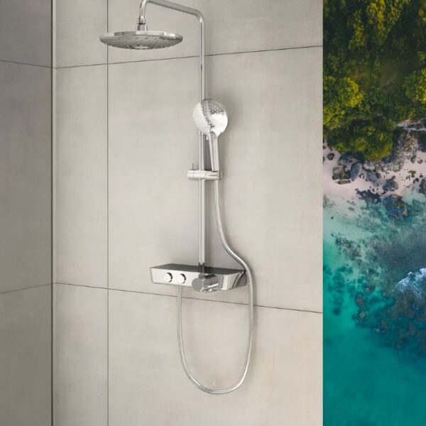 Vitra Aquacontrol Charm 240 Thermostatic Shower Column - Image 2