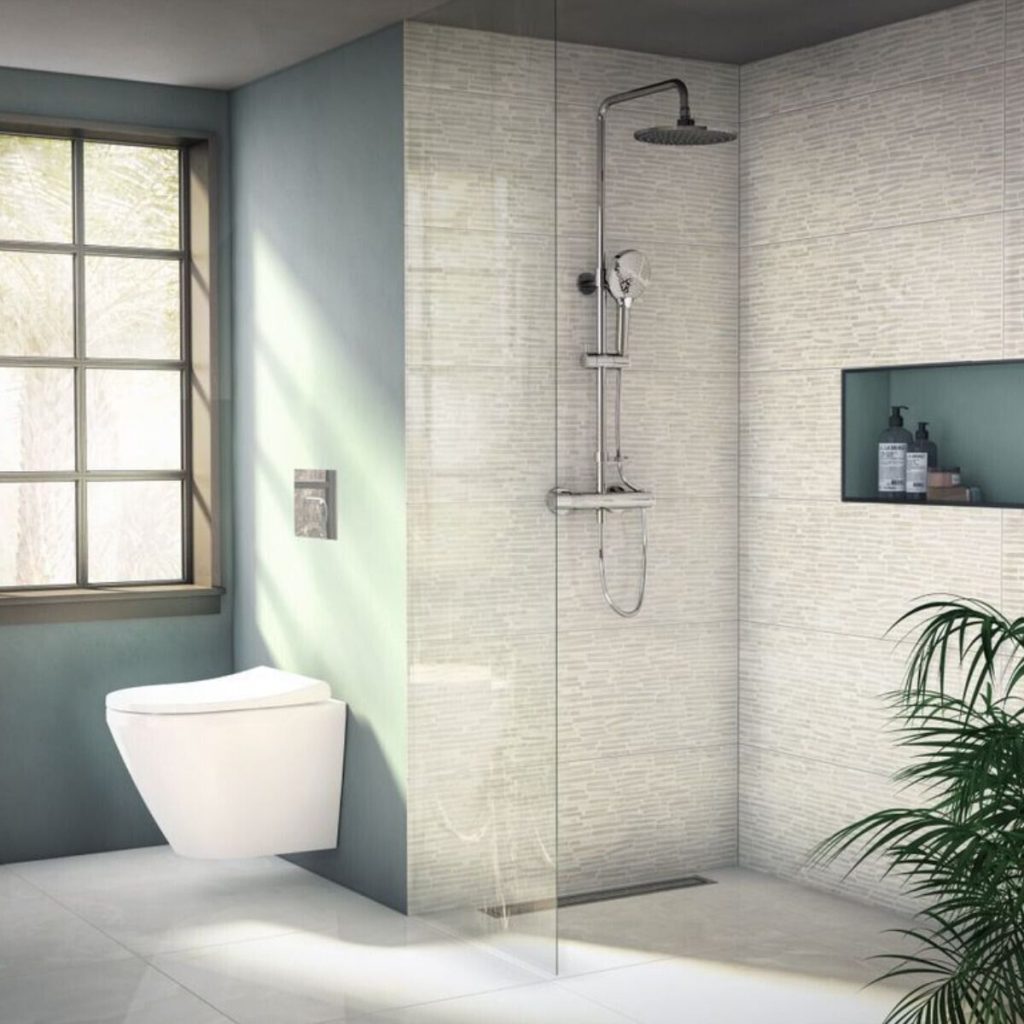 Vitra AquaHeat Joy 200 Shower Head Dual Kit Thermostatic - Image 2