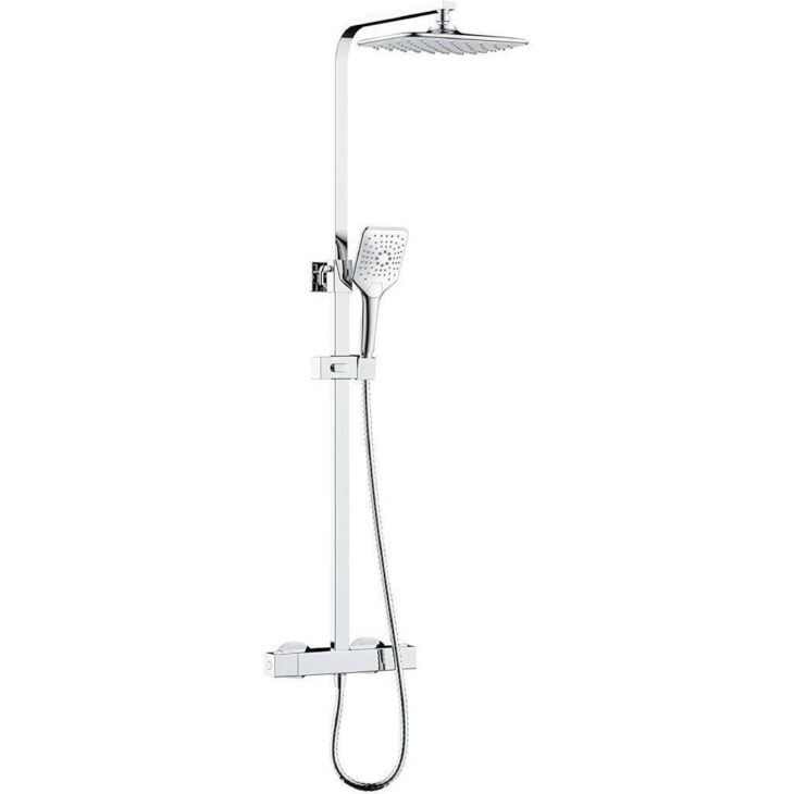 Bristan Craze Square Safetouch Rigid Riser Bar Mixer Shower