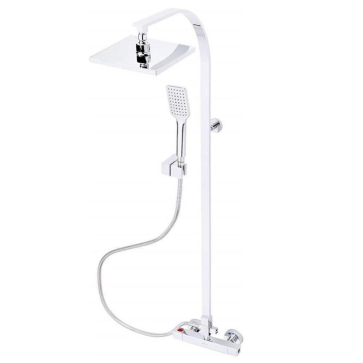 Bristan Craze Square Safetouch Rigid Riser Bar Mixer Shower - Image 4