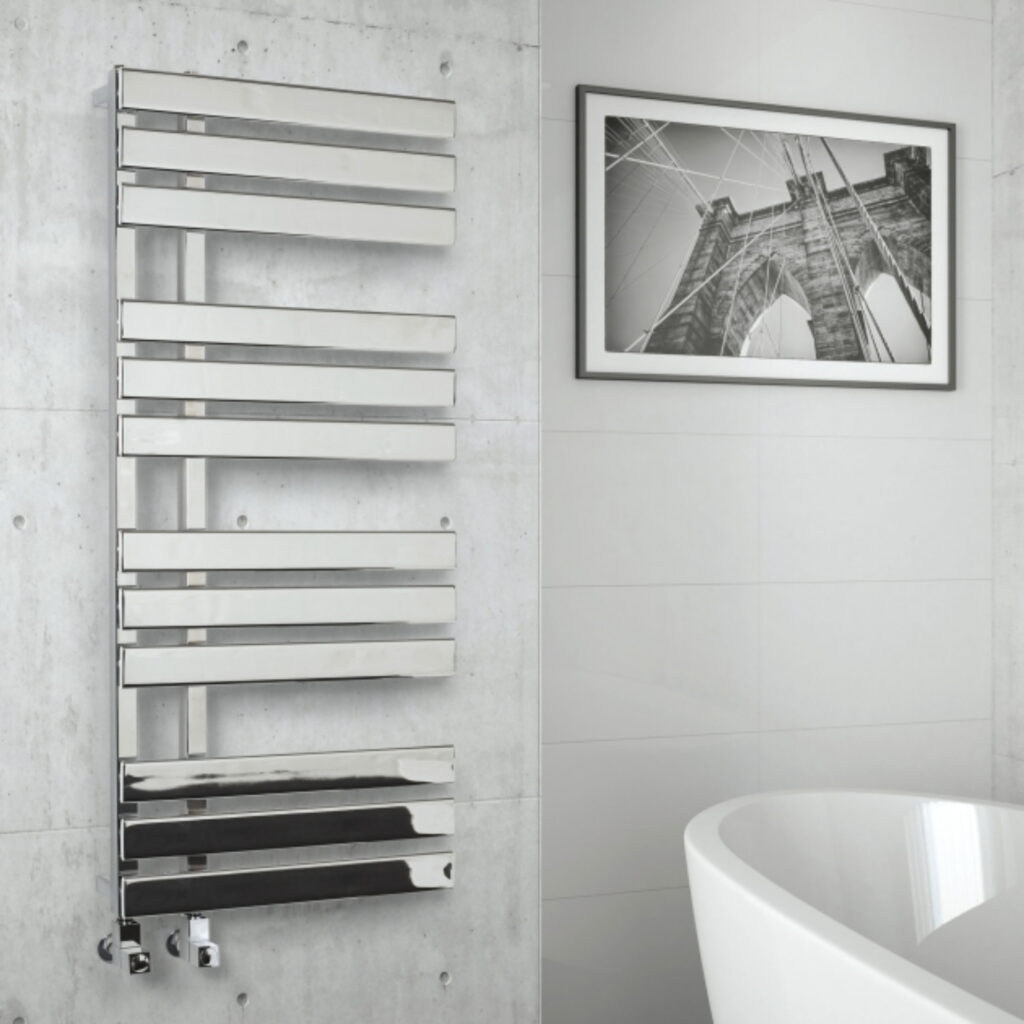 Oregon Designer Heated Towel Rail 1180mm H x 500mm W - Chrome