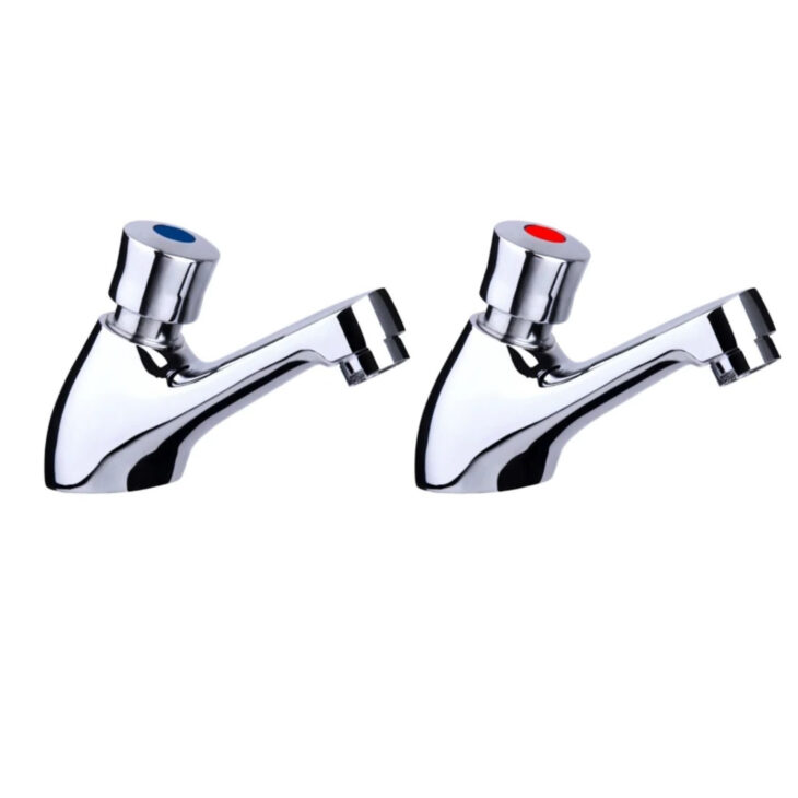 Taylor & Moore Non Concussive Basin Taps - Chrome