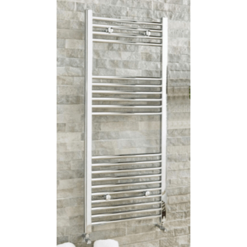 K-Rad Straight Heated Towel Rail 400mm Chrome - 4 Size's - Image 2