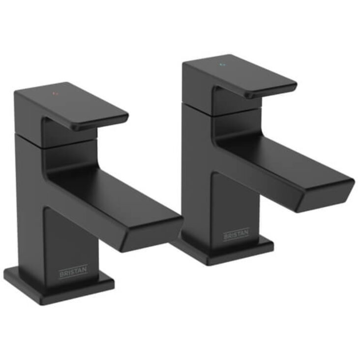 Bristan Cobalt Pair Of Bath Taps - Matt Black