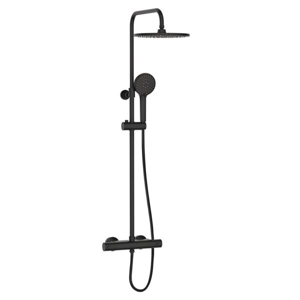 Bristan Safetouch Buzz 2 Bar Shower with Telescopic Riser Kit - Black