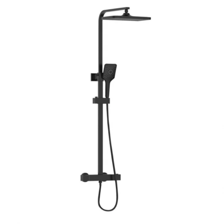 Bristan Craze Bar Mixer Shower with Shower Rigid Riser Kit - Black