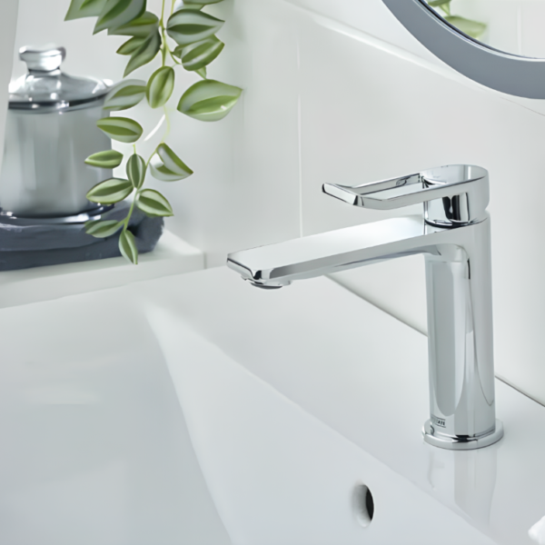 Bristan Saffron Eco Start Basin Mixer Tap with Clicker Waste - Chrome - Image 2