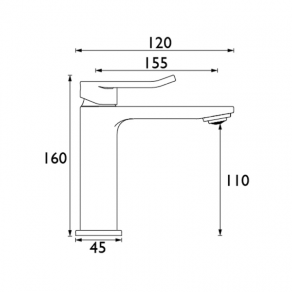 Bristan Saffron Eco Start Basin Mixer Tap with Clicker Waste - Chrome - Image 3