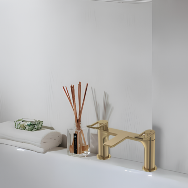 Bristan Saffron Bath Filler - Brushed Brass - Image 2