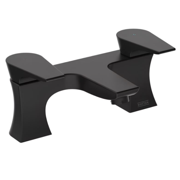 Bristan Hourglass Bath Filler Tap Pillar Mounted - Black