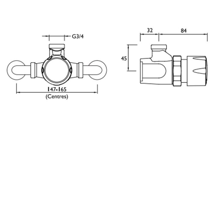 Bristan Timed Flow Temperature Shower Valve & Shower Head - Image 2