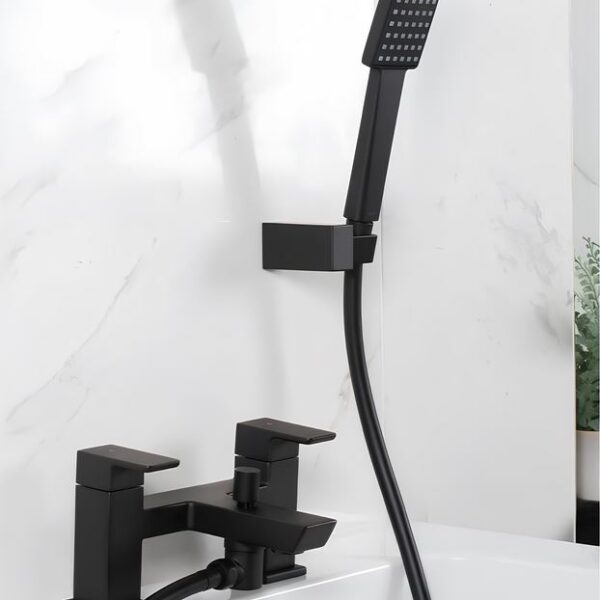 Bristan Cobalt Bath Shower Mixer Tap Pillar Mounted - Black - Image 3